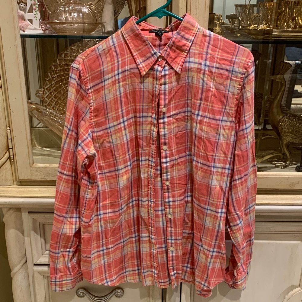 Lauren Jeans Co. by Ralph Lauren Women’s Plaid button down Shirt